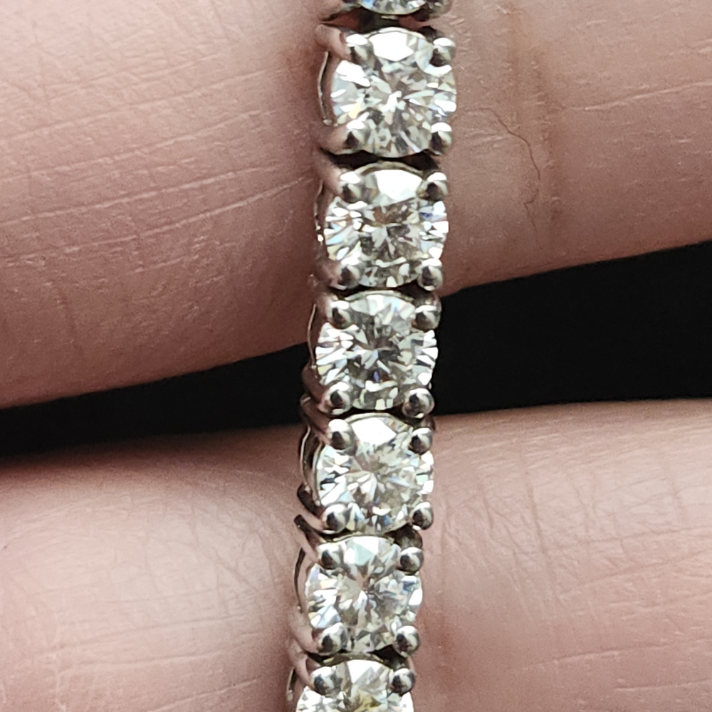 Elegant Silver Diamond Bracelet